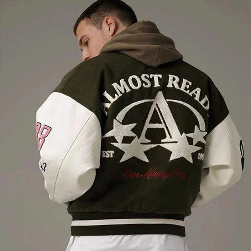 Digitizers Patch: customized chenille varsity jacket unisex