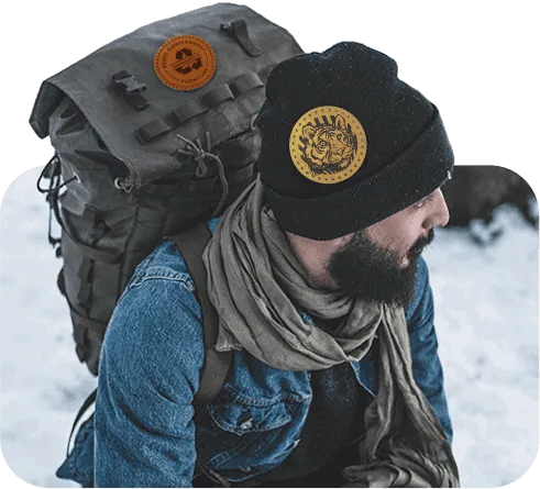 Digitizers Patch: custom leather patches for hats, bags, caps, jackets, jeens patches