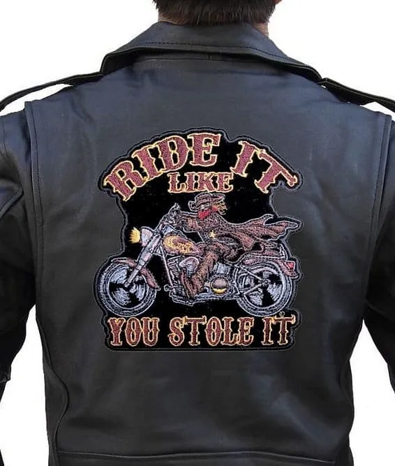 Digitizers Patch: man biker jackets custom JacketBack Embroidery Patches