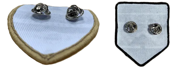 Digitizers Patch: custom embroidered patches backing pin hook 