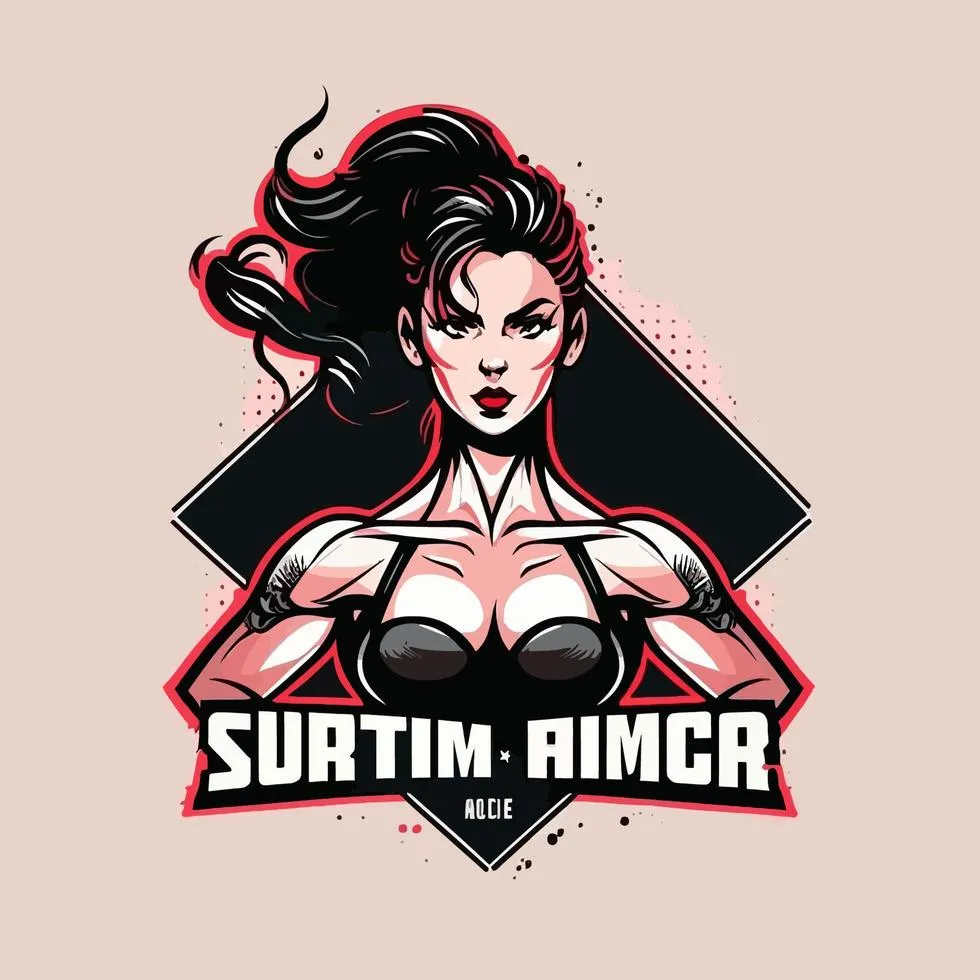 Digitizers Patch: woman head logo women hair face design mother women day on march 8 vector art