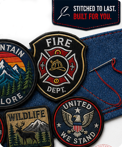 Custom 3D embroidered patches